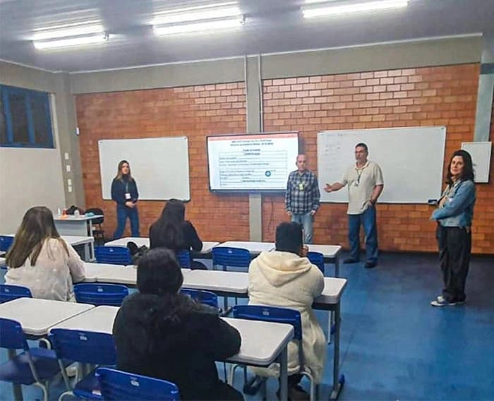 Imagem de uma sala de aula do IFSul